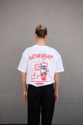 "KRISPY KEBAB X KFC" Oversized Shirt – White